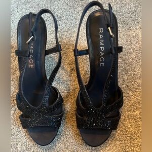 Rampage dark blue sparkling 4 inch heels size 7.5